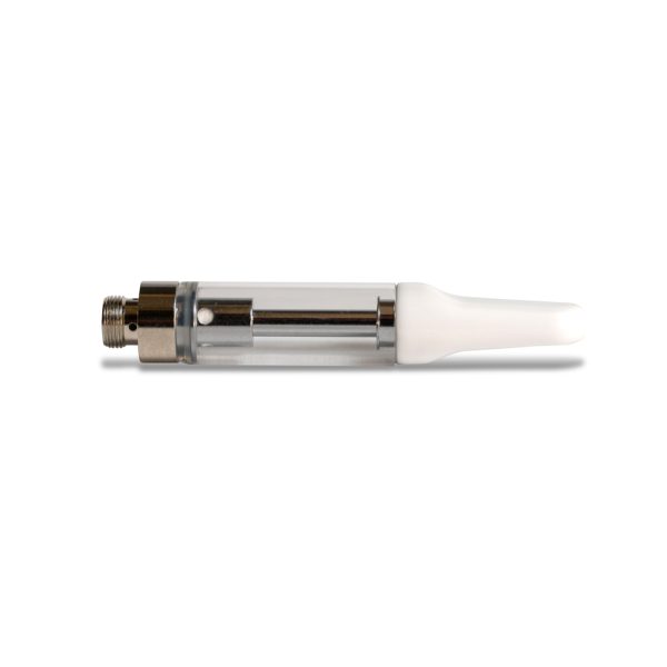 Empty vape cartridge 1ml glass white tips