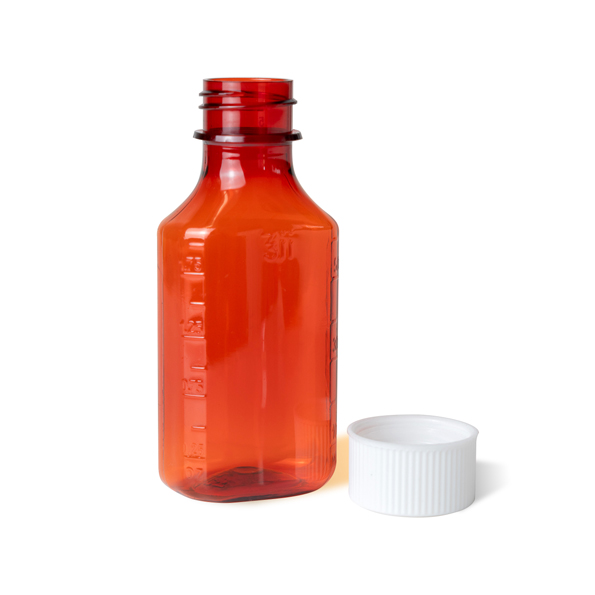 2oz graduated oval liquid medicine bottle