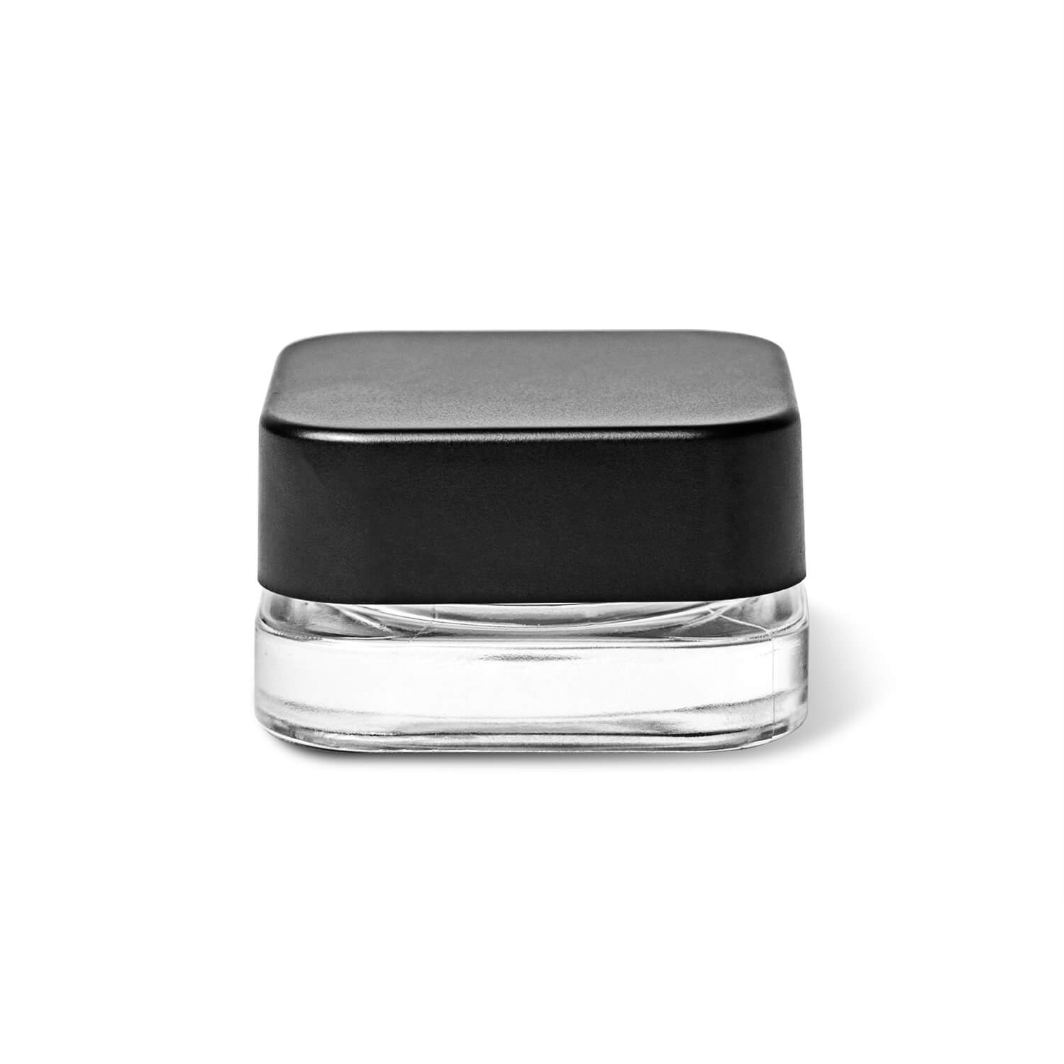 9ml Clear Square Glass Concentrate Jars with Black Lids